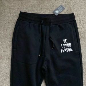 Be A Good Person Unisex Signature Joggers - Black